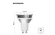 EMOS ZQ8E19 LED izzó Classic MR16 ezüst/ GU10 / 3 W (32 W) / 345 lm / Hideg fehér - 4