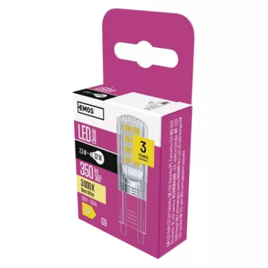 EMOS ZQ9535 LED izzó Classic JC / G9 / 2,5 W (32 W) / 350 lm / meleg fehér