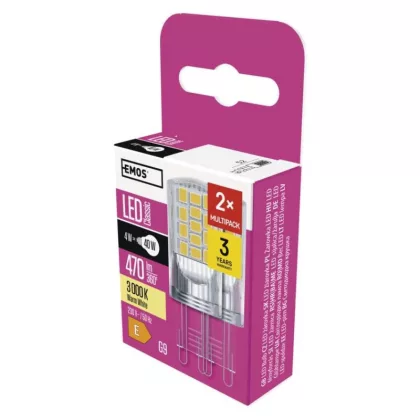   EMOS ZQ9544.2 LED izzó Classic JC / G9 / 4 W (40 W) / 470 lm / meleg fehér