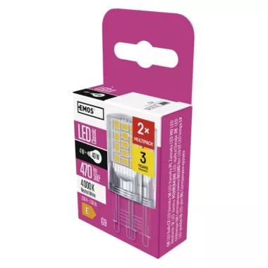 EMOS ZQ9545.2 LED izzó Classic JC / G9 / 4 W (40 W) / 470 lm / természetes fehér