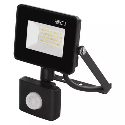   EMOS ZS2322 LED reflektor mozgásérzékelővel SIMPO PIR 20,5W, fekete, természetes fehér