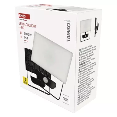 EMOS ZS2932 LED REFLEKTOR TAMBO 30W 3000LM PIR