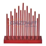   EMOS ZY2109 HOME DECO GYERTYA ÁLLVÁNY PIROS 26.5x28.5cm, 17LED, IP20, 3xAA, meleg fehér