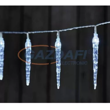 EMOS ZY2164 karácsonyi fényfüzér JÉGCSAP 10LED, 2×AA, időzítő, hideg fehér EMOS ZY2164 karácsonyi fényfüzér JÉGCSAP 10LED, 2×AA, időzítő, hideg fehér