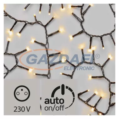 EMOS ZY2180T karácsonyi fényfüzér SÜNI 4M, 200LED, IP44, időzítő, meleg fehér EMOS ZY2180T karácsonyi fényfüzér SÜNI 4M, 200LED, IP44, időzítő, meleg fehér
