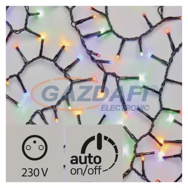 EMOS ZY2186T karácsonyi fényfüzér SÜNI 4M, 200LED, IP44, időzítő, színes EMOS ZY2186T karácsonyi fényfüzér SÜNI 4M, 200LED, IP44, időzítő, színes