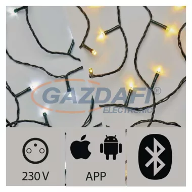 EMOS ZY2188 karácsonyi fényfüzér CLASSIC MOBILAPP, MULTIF.8., 2IN1, 15M, 150LED, IP44, HIDEG/meleg fehér EMOS ZY2188 karácsonyi fényfüzér CLASSIC MOBILAPP, MULTIF.8., 2IN1, 15M, 150LED, IP44, HIDEG/meleg fehér