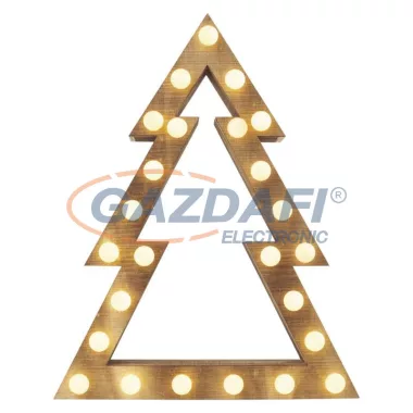 EMOS ZY2200 karácsonyi dekoráció FA FENYŐ 30x37cm 25LED, 2xAA, időzítő, meleg fehér