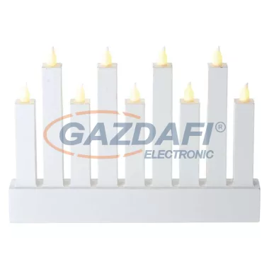 EMOS ZY2210 HOME DECO GYERTYA FEHÉR 25x16.5cm 9LED, 3xAA, időzítő, meleg fehér