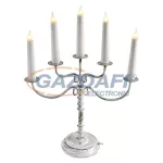   EMOS ZY2211 HOME DECO GYERTYA ÁLLVÁNY FEHÉR-ANTIK 37x50cm, 5LED, IP20, 230V, meleg fehér