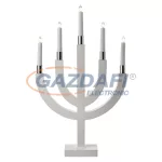   EMOS ZY2219 HOME DECO GYERTYA ÁLLVÁNY FEHÉR 35x57cm, 5xE10, IP20, 230V, meleg fehér
