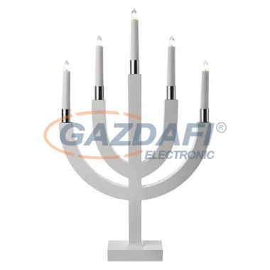 EMOS ZY2219 HOME DECO GYERTYA ÁLLVÁNY FEHÉR 35x57cm, 5xE10, IP20, 230V, meleg fehér