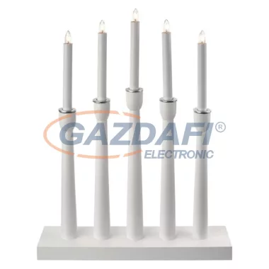 EMOS ZY2221 HOME DECO GYERTYA ÁLLVÁNY FEHÉR 36x48.5cm, 5xE10, IP20, 230V, meleg fehér