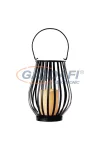 EMOS ZY2226 HOME DECO lámpás VIBRÁLÓ GYERTYÁVAL VÁZA FEKETE 11x25cm, 3×AAA, időzítő, vintage