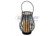 EMOS ZY2226 HOME DECO lámpás VIBRÁLÓ GYERTYÁVAL VÁZA FEKETE 11x25cm, 3×AAA, időzítő, vintage