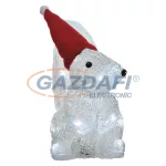   EMOS ZY2232 karácsonyi dekoráció HÓMÓKUS 20x22cm, 16LED, 3xAA, IP20, időzítő, hideg fehér