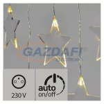   EMOS ZY2264 karácsonyi fényfüzér CSILLAG AKRIL 8LED, 0.84x0.45m, IP44, 230V, időzítő, meleg fehér