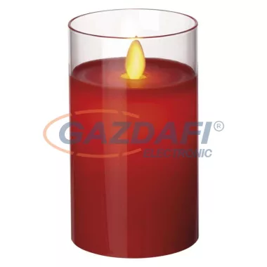 EMOS ZY2291 HOME DECO LED GYERTYA PIROS KÖR ÜVEG 7.5x12.5cm, 2xAA, vintage EMOS ZY2291 HOME DECO LED GYERTYA PIROS KÖR ÜVEG 7.5x12.5cm, 2xAA, vintage