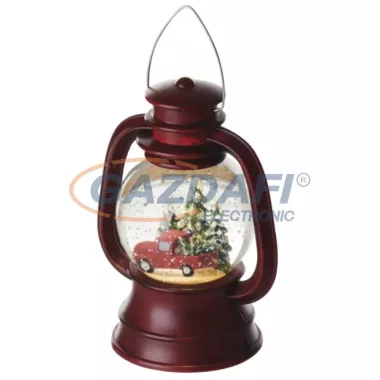 EMOS ZY2326 LED-es hógömb dekoráció lámpa 20x11cm, 3xAA, meleg fehér