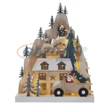   EMOS ZY2330 LED karácsonyi táj, 22cm, 2x AA, meleg fehér, időzítő