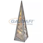   EMOS ZY2335 LED piramis 36cm, 8 LED, 2xAA, időzítő, meleg fehér