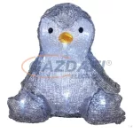   EMOS ZY2348 Karácsonyi dekoráció LED pingvin 20x20 cm, 20LED, 3xAA, IP20, időzítő, hideg fehér