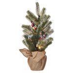   EMOS ZY2355 LED karácsonyfa, 52cm, 3x AA, beltéri, meleg fehér, időzítő