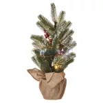   EMOS ZY2355 LED karácsonyfa, 52cm, 3x AA, beltéri, meleg fehér, időzítő