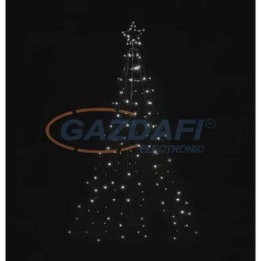 EMOS ZY2361T Karácsonyi fényfüzér + csillag, 180cm, 180LED, IP44, 230V, hideg fehér