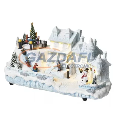 EMOS ZY2374 Karácsonyi dekoráció téli falu + forgó fa 38x20cm, 15LED, IP20 230V, meleg fehér EMOS ZY2374 Karácsonyi dekoráció téli falu + forgó fa 38x20cm, 15LED, IP20 230V, meleg fehér