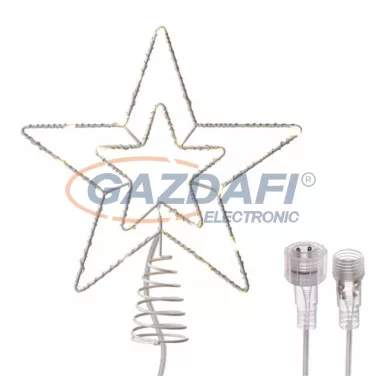 EMOS ZY2379 Karácsonyi dekoráció, csillag csúcsdísz, 30 db LED, meleg fehér, IP44
