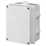   ELEKTRO-PLAST EP-0222-04 junction box with 6 conical cable entries, screw cover, 108x108x58mm, gray, IP55