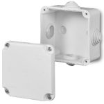   ELEKTRO-PLAST EP-0223-04 junction box with 4 conical cable entries, screw cover, 92x92x50mm, gray, IP55