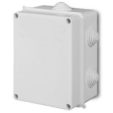 ELEKTRO-PLAST EP-0227-04 junction box with 6 conical cable entries, screw cover, 158x118x94mm, gray, IP55