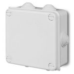   ELEKTRO-PLAST EP-0233-04 cutie de joncțiune cu 6 intrări conice de cablu, capac șurub 133x133x64mm, gri, IP55