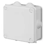  ELEKTRO-PLAST EP-0233-04 kötődoboz 6 kúpos kábelbevezetővel, csavaros fedéllel 133x133x64mm, szürke, IP55