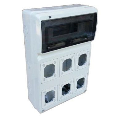 ELEKTRO-PLAST EP-S0857 RS Ipari elosztó doboz, 13 modul, 6 furattal