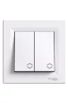 SCHNEIDER EPH0600121 ASFORA Kettős váltókapcsoló, rugós bekötés, fehér (106+6)