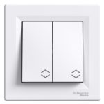SCHNEIDER EPH0600121 ASFORA Kettős váltókapcsoló, rugós bekötés, fehér (106+6)