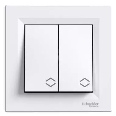 SCHNEIDER EPH0600121 ASFORA Kettős váltókapcsoló, rugós bekötés, fehér (106+6)