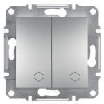 SCHNEIDER EPH0600161 ASFORA Kettős váltókapcsoló, rugós bekötés, alumínium (106+6)