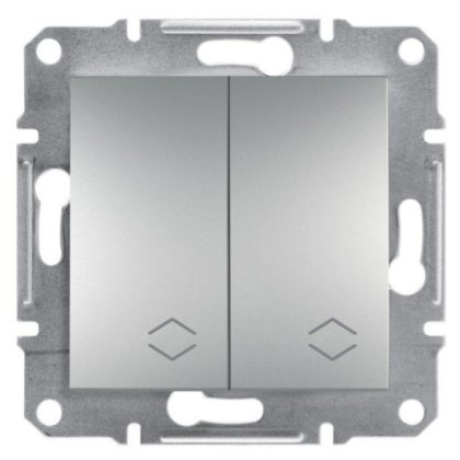 SCHNEIDER EPH0600161 ASFORA Kettős váltókapcsoló, rugós bekötés, alumínium (106+6)