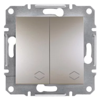SCHNEIDER EPH0600169 ASFORA Kettős váltókapcsoló, rugós bekötés, bronz (106+6)