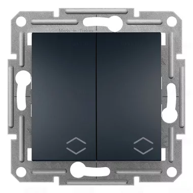 SCHNEIDER EPH0600171 ASFORA Kettős váltókapcsoló, rugós bekötés, antracit (106+6)