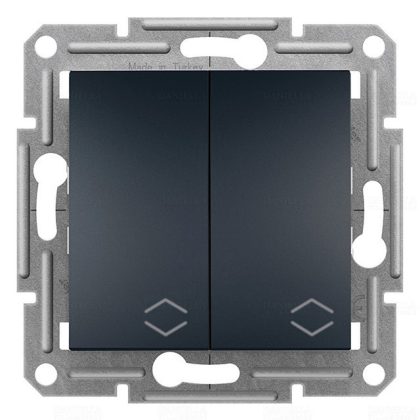   SCHNEIDER EPH0600171 ASFORA Kettős váltókapcsoló, rugós bekötés, antracit (106+6)