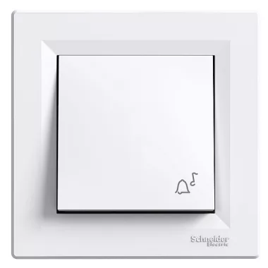 SCHNEIDER EPH0800121 ASFORA Egypólusú nyomókapcsoló, csengőjel, rugós bekötés, fehér