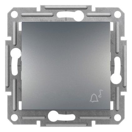   SCHNEIDER EPH0800162 ASFORA Egypólusú nyomókapcsoló, csengőjel, rugós bekötés, acél