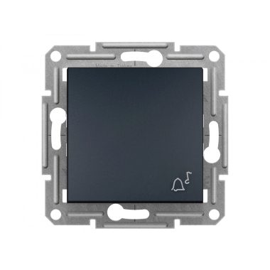 SCHNEIDER EPH0800171 ASFORA Egypólusú nyomókapcsoló, csengőjel, rugós bekötés, antracit