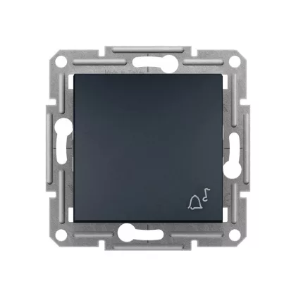   SCHNEIDER EPH0800171 ASFORA Egypólusú nyomókapcsoló, csengőjel, rugós bekötés, antracit