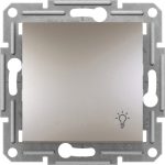   SCHNEIDER EPH0900169 ASFORA Egypólusú nyomókapcsoló, lámpajel, rugós bekötés, bronz